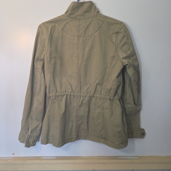 JCREW Womens Small Olive Green Full Zip Cinch Waist Utility Jacket G1506 TT1 - Picture 12 of 13